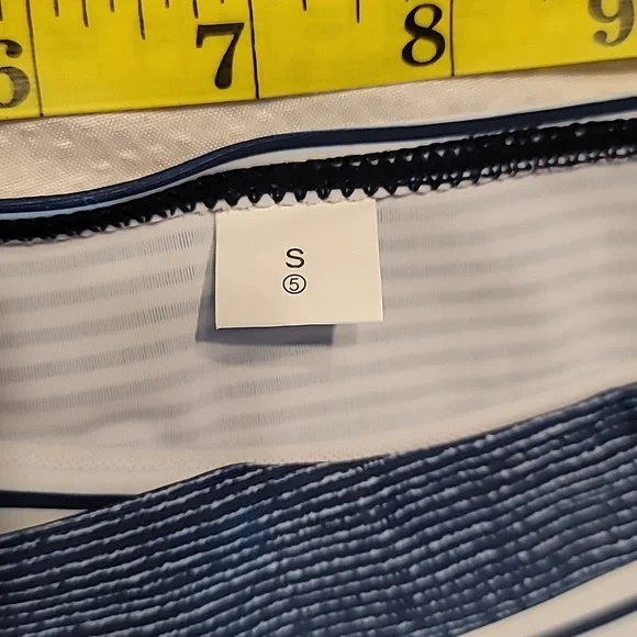 NWOT lines of design angled slimming bust enhancing bikini swim suit halter - Picture 7 of 11